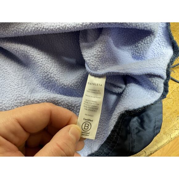 Athleta Zion Micro Fleece 1/2 Zip Victorian Periwinkle Size Women's Large - Picture 11 of 13